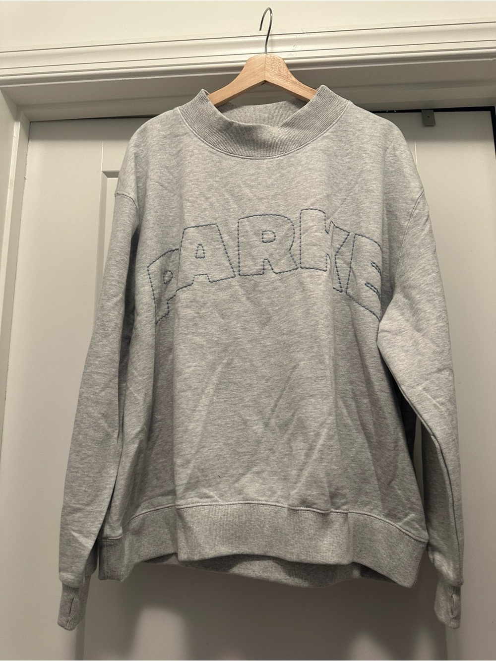 🎯❤️ Gray Mockneck Pullover Sweatshirt  - PARKE x TARGET - Size L/XL - Picture 3 of 12